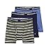 Produktbild POLO RALPH LAUREN Herren Stretch Classic Fit Boxershorts Regular and Long Leg 3er-Pack, Grün gestreift/dunkelblau/Cruise Navy, Large