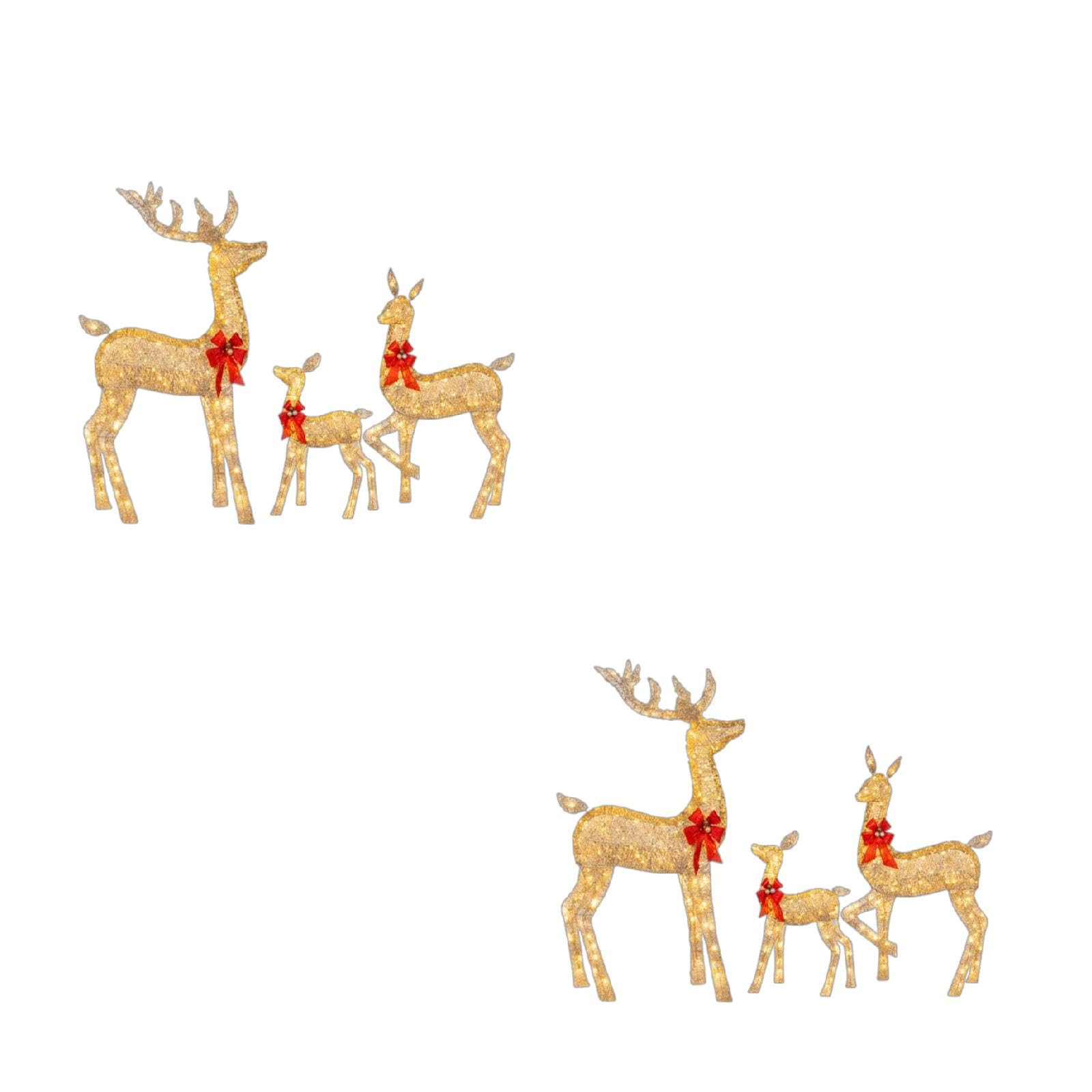 Decorazione natalizia con renna luminosa a LED, decorazione natalizia con renna, ornamenti di Natale con luce da giardino, illuminazione per esterni, renna di Natale