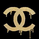Buyartforless Chanel Gold Lust by Pop Queen 12x12 Graphic Art Canvas, Black
