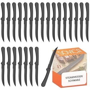 Steakmesser Schwarz 24 Stück