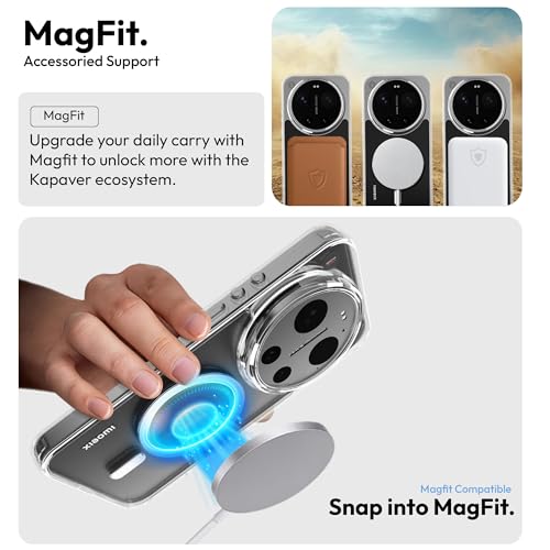 Image of KAPAVER Essential Back Cover Case Compatible with Xiaomi 17 Ultra - Magnetic Clear (PC+TPU) (Xiaomi 17 Ultra - Magnetic Clear)