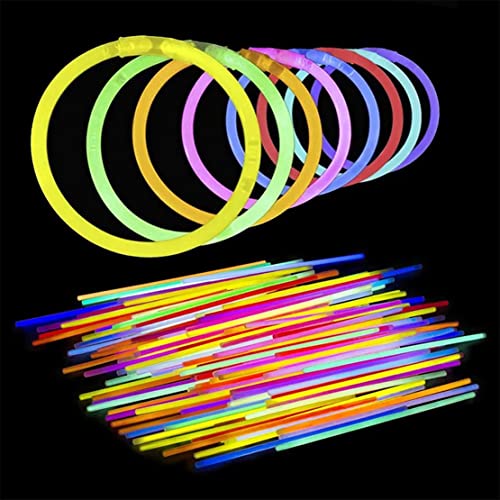 KIT 105 - Pulseira De Neon Alto Brilho - Pulseira neon festa balada brilha no escuro - 105 unidades