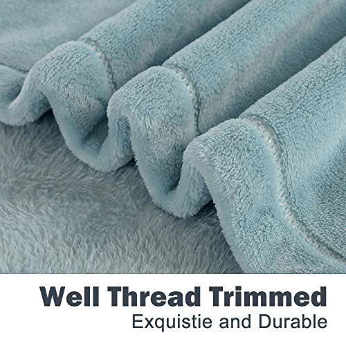 Shilucheng Luxury Fleece Blanket Super Soft And Warm Fuzzy Plush Lightweight Twin Couch Bed Blankets - Turquoise #TOP3