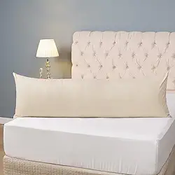 Fronha Para Travesseiro de Corpo Avulsa 1,50m x 0,50m Xuxão Gigante 200 Fios Toque Macio (Bege)