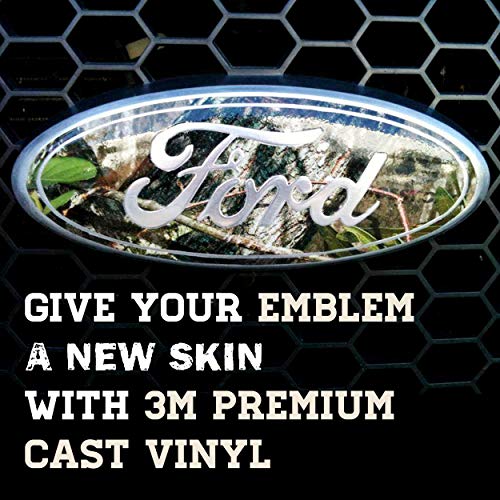 Image of Mossy Oak Graphics - 14010-BZ Universal [Pattern] Auto Emblem Skin - Easy to Install Vinyl Wrap - Fits Any Auto Emblem On Trucks, Cars, Or SUVs