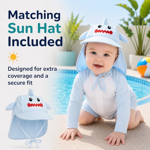 Image of Cuddle Club One-Piece Sunzies Swimsuit UPF 50+ Sun Protective Sunsuit