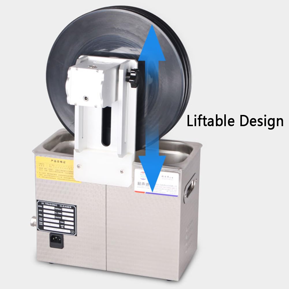 Kit di pulizia per dischi in vinile ad ultrasuoni, 6 l, portatile, con 4 sacchetti per la pulizia, sistema di pulizia professionale dei dischi ripristina la qualità del suono