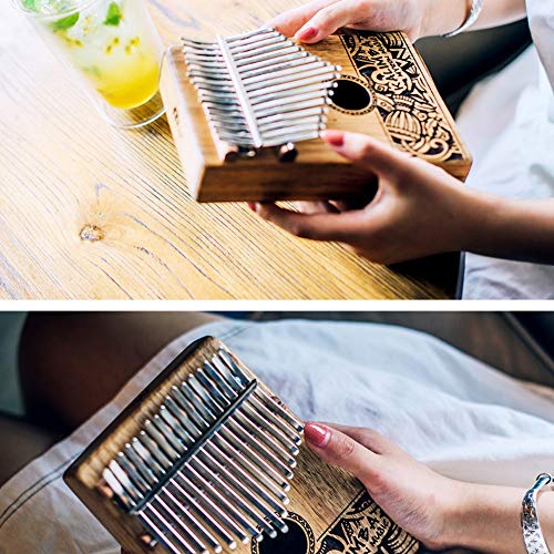 WYKDL Kalimba Thumb Piano Seul Thumb Piano Plein Kalimba 17 Tons Finger Piano Kalimba Débutant Instrument de Musique… - Les Beatles, Paul McCartney, John Lennon, RIngo Starr, George Harrison WYKDL Kalimba Thumb Piano Seul Thumb Piano Plein Kalimba 17 Tons Finger Piano Kalimba Débutant Instrument de Musique… – Image 5
