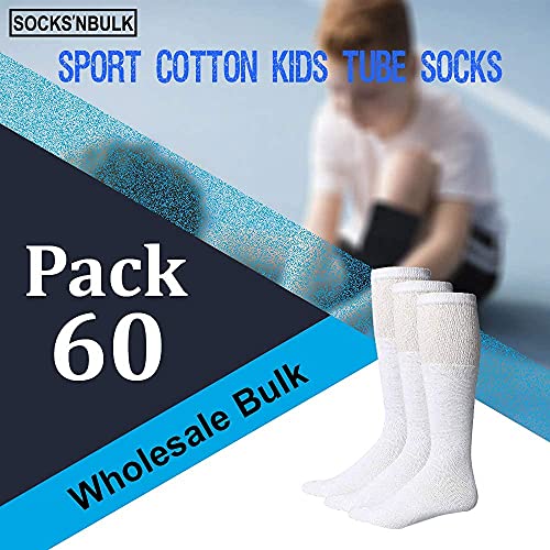 SOCKS'NBULK 60 Pairs Kids Socks Wholesale Sport Cotton Unisex Crew, Ankle, Tube Sock, Bulk Socks For Children2