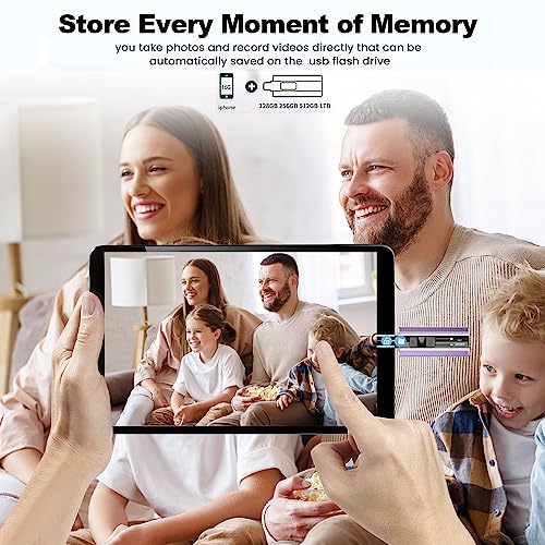 Image of EATOP USB Flash Drive 1TB iPhone Memory Stick Storage for Photos and Videos, iPhone Photo Stick Storage Flash Thumb Drive Compatible with iPhone iPad Android and Computers (Purple)