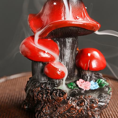 Encensoir à refoulement avec sculpture délicate de champignon d'art