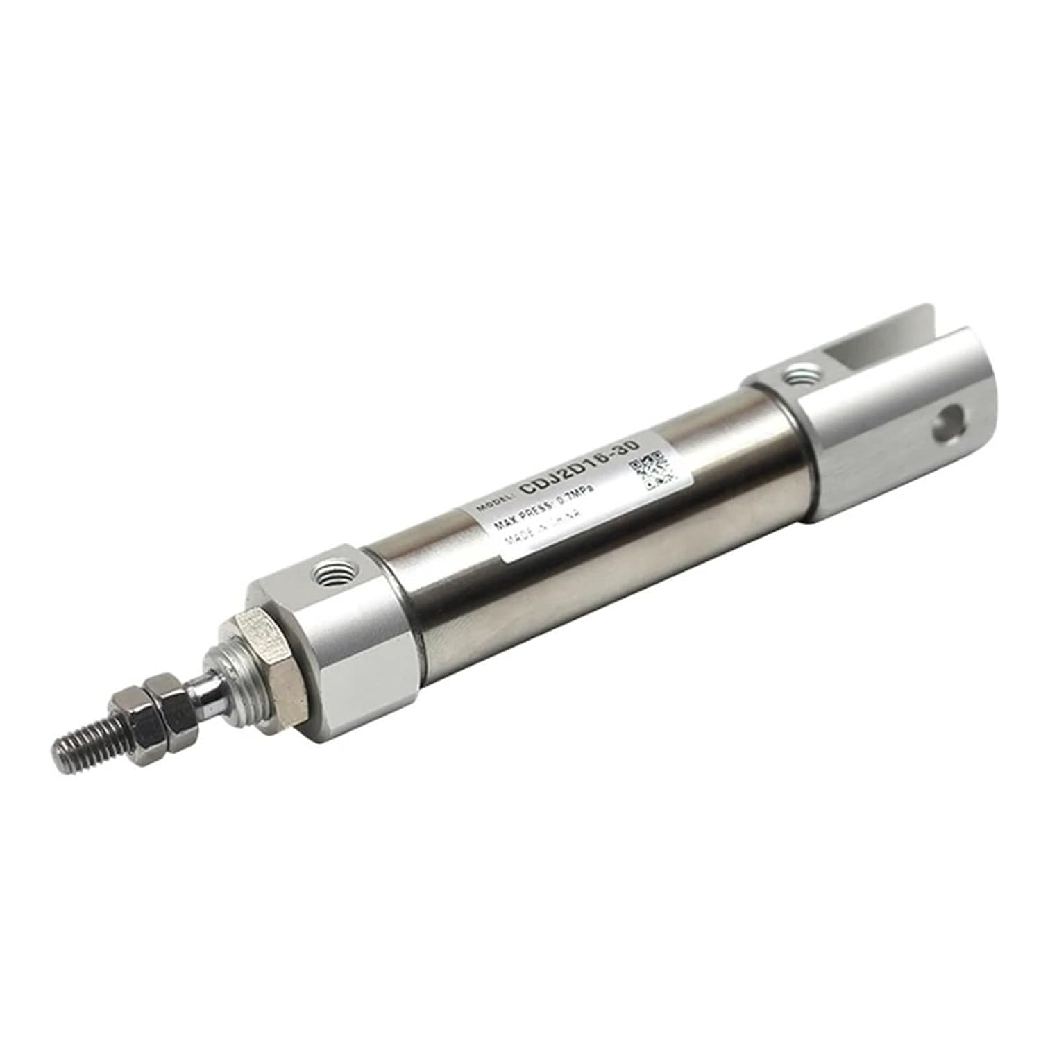 1pcs CJ2D CJ2D10 CJ2D16 Stroke 5~200mm Double Clevis with pins Mini Pneumatic Cylinder Double Acting Single Rod Air Cylinder AIRHKC(Stroke 25mm,CJ2D10 Bore10mm)