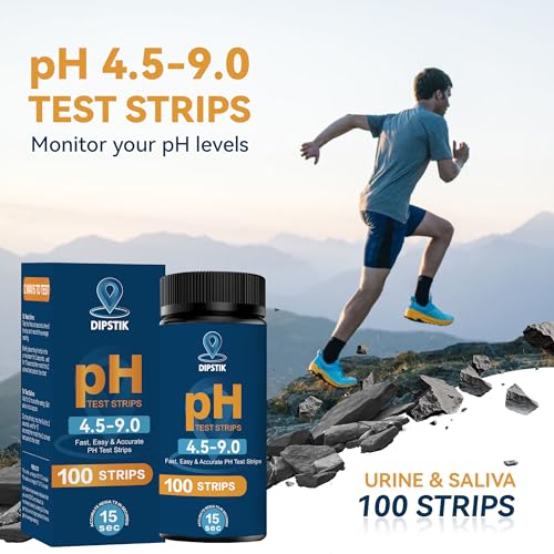 Image of Saliva and Urine pH Test Strips,100 Paper pH Strips 4.5-9.0 | for Tracking Alkaline & Acid Levels in Body, Fast, Accurate pH Testing