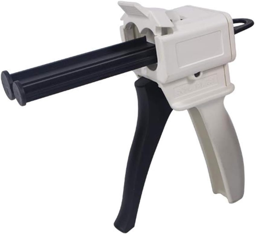 SDent® USA FDA 4:1/10:1 Dental Two Components Manual Silicone Glue Gun Dental Silicon Dispenser Gun Dental Silicone Cartridge Syringes for 50ml Silicon Rubber Impression Materials Type 3 Light Body