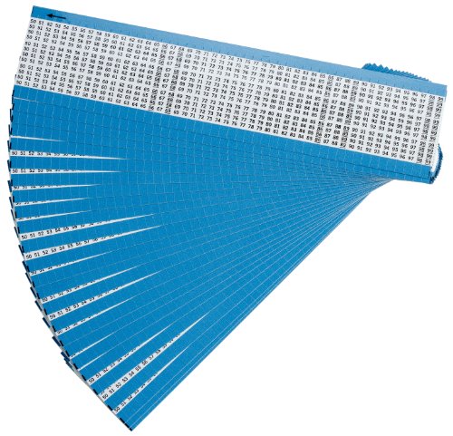 Marqueur de fil carte polyester brillant numérotation 199 à 231 noir blanc