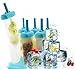 Popsicles Molds, Ozera Set of 6 Reusable Ice Pop Molds, Durable Popcical Molds Popsicle Maker Trays for Popsicles Making, Come with Funnel & Cleaning Brush