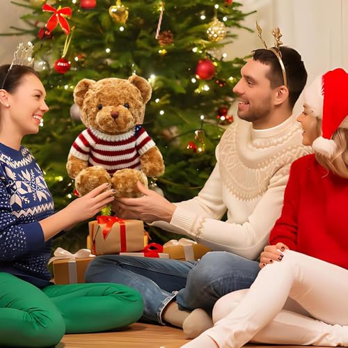 YGCHEN Ours de Noël Poupée en Peluche Décoration de Noël Fête Animal en Peluche Jouets Ours en Peluche de Noël Ornements Poupées de Collection pour Filles Garçons – Image 6