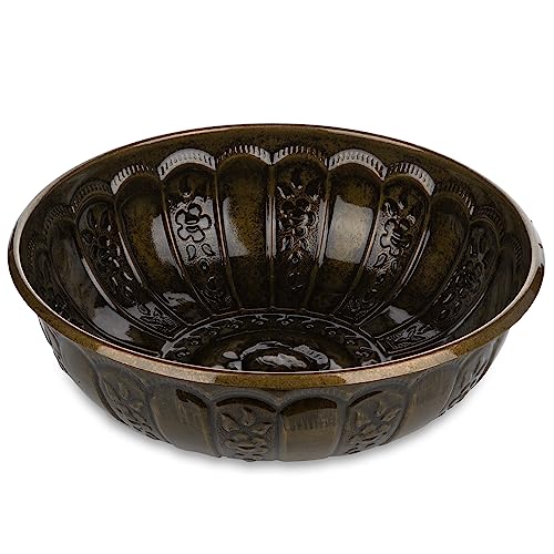 Alisveristime 1.06 Qt Turkish Hammam Bath Bowl, Traditional Metal Construction, Diameter 7.87", Height 2.36" - Multiple Colors Available (Autentic)
