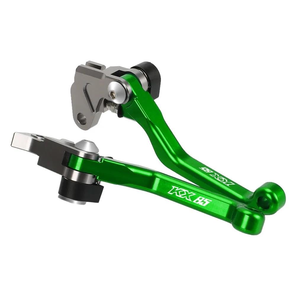 Leviers embrayage frein CNC pour Kawasaki KX85 2001-2024 SCUUBE guidon vert