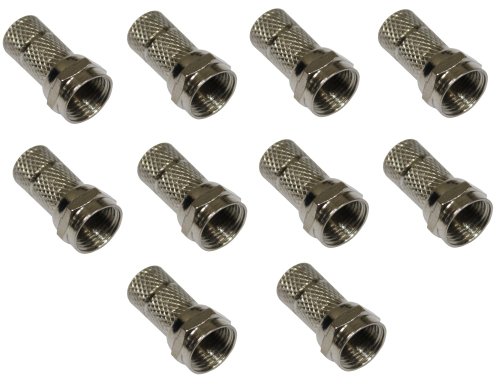 AERZETIX: 10 x Conectores F Macho para Cable coaxial de Antena TV 6.5mm C3374
