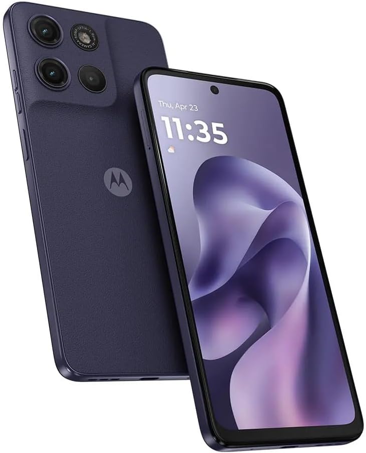 Motorola Moto G17 4G LITE Ai (Compatible with Tmobile Mint Tello & Global) (256GB+4GB) 50MP Sony Cam Dual Sim NFC 6.72" XT2535-2 Latino American Version (Pantone Evening Blue (Blueberry))