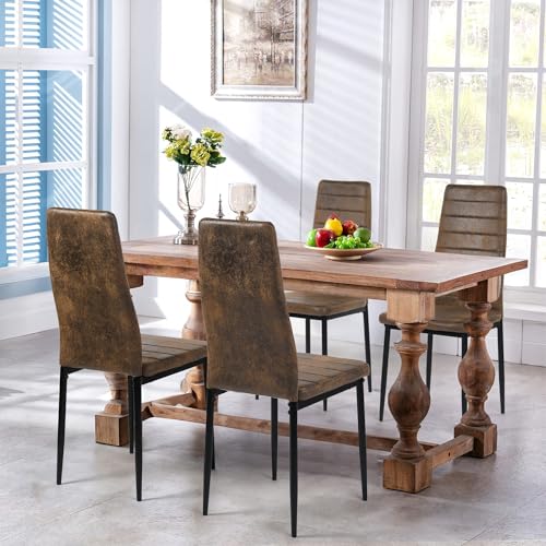 Liink1Ga Silla Marrón de Comedor Pack 4