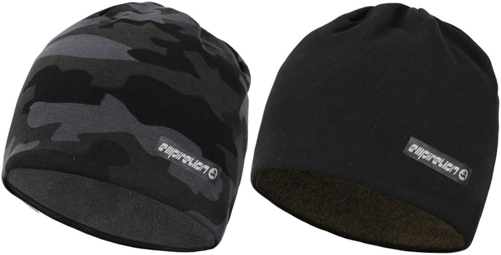EMPIRELION Softshell Winter Fleece Lined Beanie Hats, 9" Running Skull Cap Thermal Tactical Watch Cap Men Women