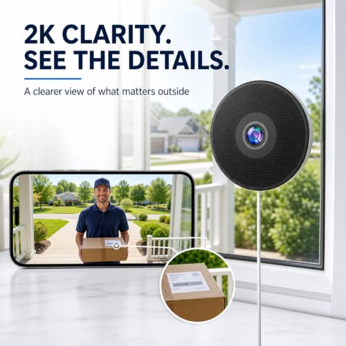 2 Pack Window Security Camera, 2K Smart Window Camera with Color Night Vision , Stick On Window Cameras for Home Security With 5G & 2.4G Dual Band, Two Way Audio Camera for Window, Motion Detection - image 2