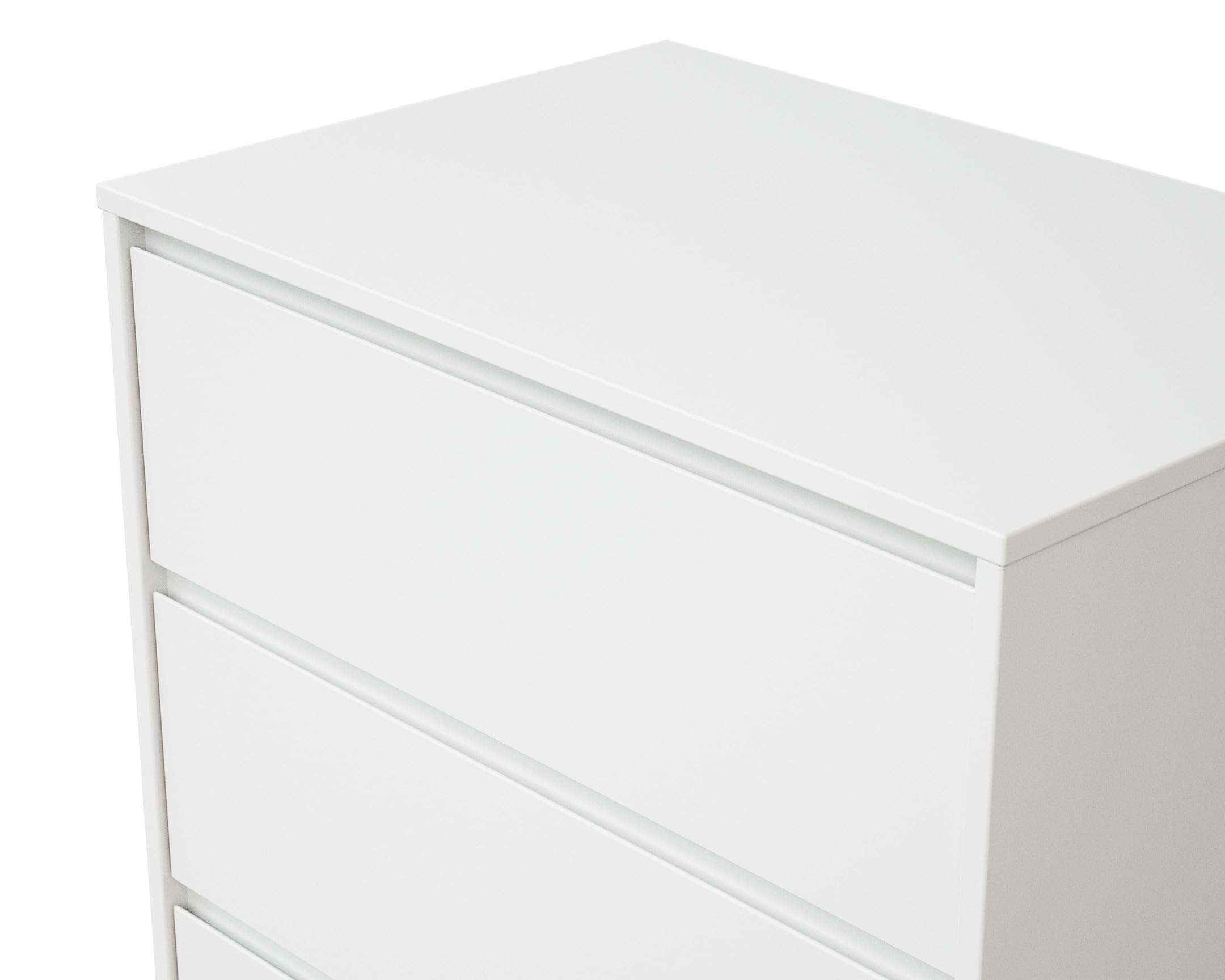 WEBABY - Commode bébé 4 tiroirs en bois UNO - Blanc | Meuble chambre enfant | 71 x 48x 98,5cm