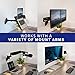 VIVO Wall Mount Conversion Pole Bracket, for Single or Dual Monitor Mount Arms, Standard 1-3/8 inch Diameter, Universal Compatibility, Weight Capacity 44 lbs, Black, MOUNT-WCB01