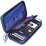Hard Travel Case Replacement for CASIO PRIZM FX-CG50/CASIO FX-9750GIII/Texas Instruments TI-34/Texas Instruments BA II,Color Graphing Calculator - Tourmate，Case Only (Black + Blue, Upgrade)