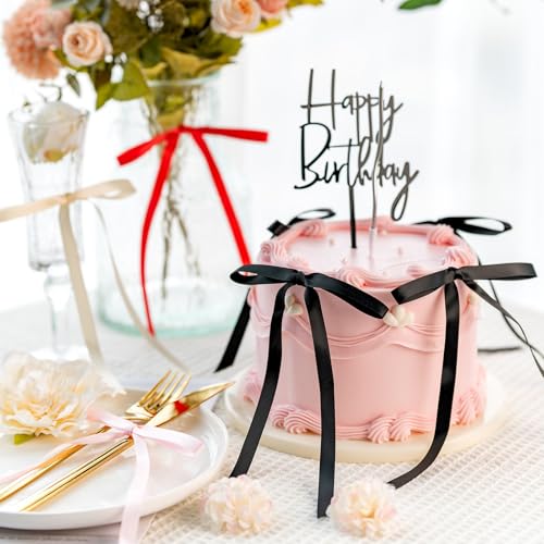 MORSUNBELA Schleifen Deko Geburtstag Geschenkschleifen Hochzeit Schleife für Geschenk Geschenkverpackungen Weihnachten,50 Stück,Weiß