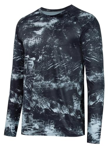 Men's UPF 50+ Sun Protection Long Sleeve Shirt UV Rash Protection Fishing Shirt Quick Dry Lightweight