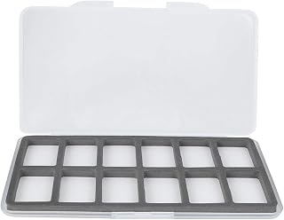 MAGT Cajas de Aparejos de Pesca, Caja de Señuelos de Espuma Magnéticos Caja de Almacenamiento para Señuelos de Pesca (12 Compartimentos)