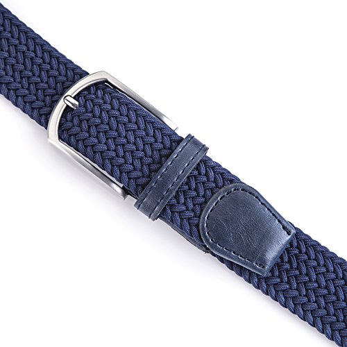 Image of 2pcs Men's Stretch Woven 1.3 inch Wide Elastic Braided Belts