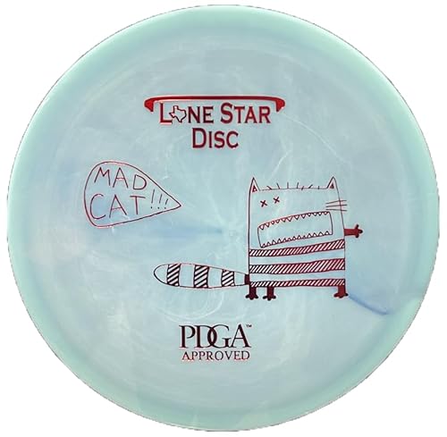 Lone Star Disc Alpha Mad Cat | Overstable Disc Golf Fairway Driver | Artist Stamp 160-169g | Durable & Smooth Premium Plastic | Great for Forehand and Backhand Shots | Colors May Vary