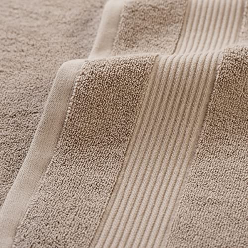 Arkwright Host & Home 100% Cotton Luxury 6 Piece Bath Towel Set - Soft & Absorbent, Quick-Drying, Perfect For Beach Houses, Hotels, And Rental Properties, Latte Beige #TOP2