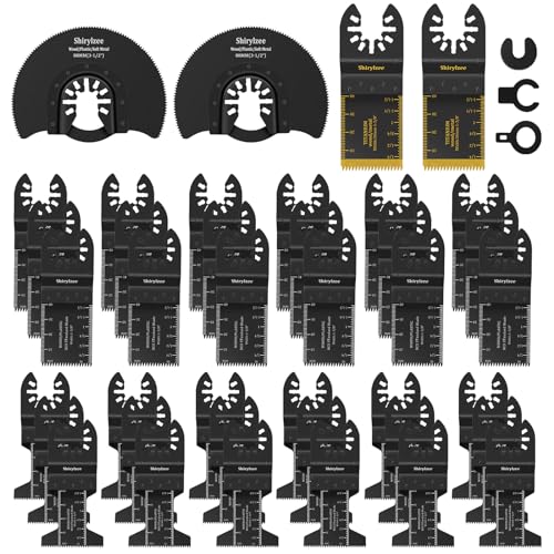 Multitool Sägeblätter 40 tlg Oszillierwerkzeug Zubehör Enthalten 2 tlg Titan Sägeblatt Holz Kunststoff Metall Multifunktionswerkzeug Zubehör für Fein Multimaster Makita Milwaukee Dremel