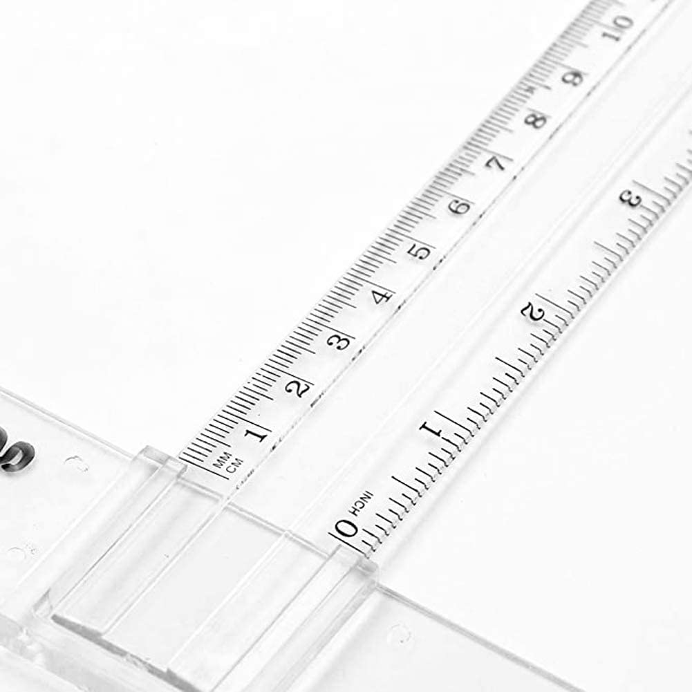 Righello A T In Acrilico Trasparente 45 Cm – Smontabile, Con Scale Metriche E Pollici, Per Disegno E Artigianato