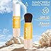 KYDA Mineral Sunscreen Setting Powder for Face & Scalp, SPF 35 Mineral Scalp Sunscreen, Lasting Oil Control Matte Loose Powder, Lightweight Breathable for All Skin Type, Translucent