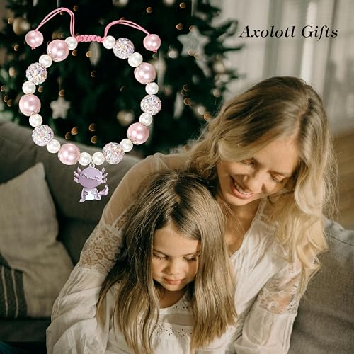 Image of Axolotl Gifts for Axolotl Lovers Birthday Gift Axolotl Necklace Bracelet Kawaii Jewelry for Who Loved Axolotl Easter Basket Stuffers