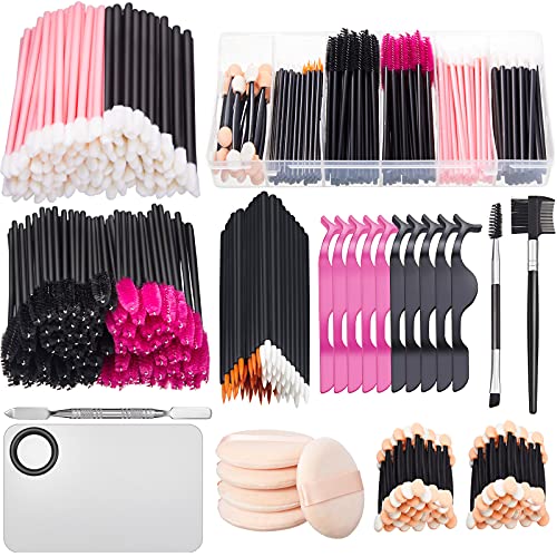 Mifoci 306 Pieces Makeup Applicators Tools Kit Includes Mascara Wands Lipstick Applicators Makeup Disposable Eyeliner Brushes Powder Puff Eye Shadow Sponge Applicators Double End Eyebrow Brush