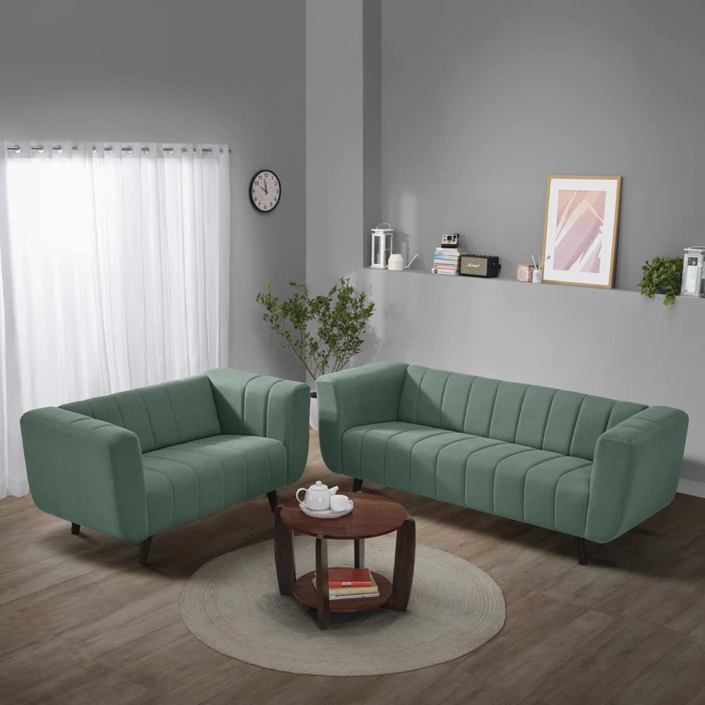 Sleepyhead Kiki 3+2 Seater Sofa Set (Fabric, Sapling Green) Amazon