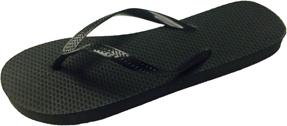 Wholesale Ladies Solid Black Flip Flops, 72 pairs