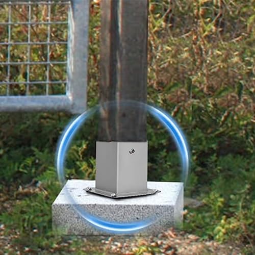 Chaussure de poteau carrée ajustable avec raccords complets - 8
