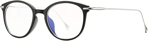 Miniatura 1 de COASION Lentes de bloqueo de luz azul para mujer, estilo vintage, redondas, antirrayos azules, lentes para juegos de computadora