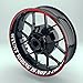 OneWheel Felgenrandaufkleber Motorrad Vorder- & Hinterreifen Komplett-Set (17 Zoll) - Felgenaufkleber Stunt Riding (Rot Design 2 - glänzend)