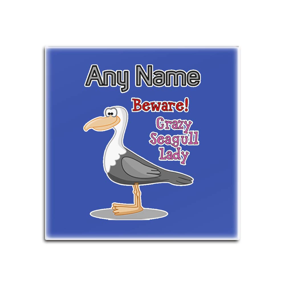 UNIREREGALO - Sottobicchiere Lucido Crazy Vulture Lady (Slogan Animal Design colorato) Qualsiasi Nome Messaggio Unico – Zoo Silly Cute Divertente
