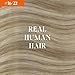 Sunny Hair Wire Hair Extensions Real Human Hair Fish Line Human Hair Extensions Invisible Wire Extensions Golden Blonde with Medium Blonde Highlights #16/22 18 Inch