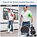 Ytonet 5 PCS Crutch Pads, Bag & Hand Grips, Includes 2 Armpit Pads & 2 Non-Slip Grips, Water-Resistant Lightweight Accessories Storage Pouch with Reflective Strips for Standard Crutches (Black Blue)
